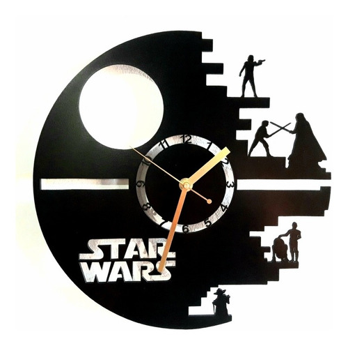 Reloj De Pared En Disco Vinilo Star Wars