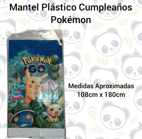 Imagen 1 de 2 de Mantel Plástico Decoración Fiesta Cumpleaños Pokémon 