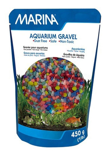 Piedras Colores Aqua Gravel Marina Multicolor 450gr Premium