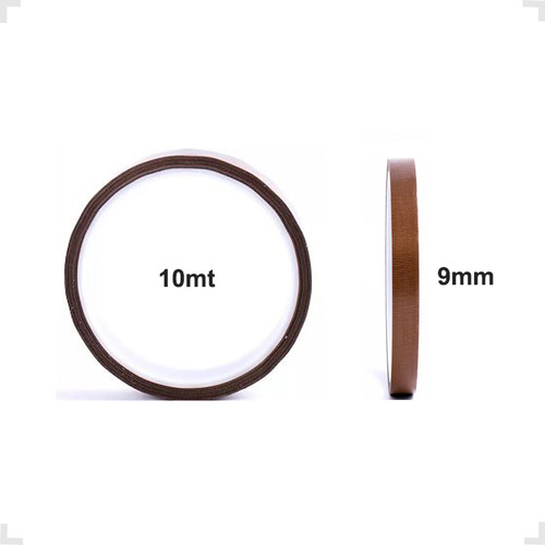 Fita Adesiva Teflon Térmica P/ Seladora Alta Temperatura 9mm