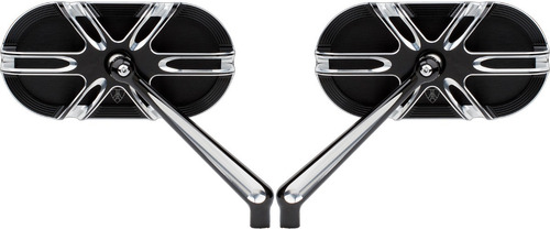 Imagen 2 de 7 de Espejos Arlen Caged Negro Para Harley Davidson Y Compatibles