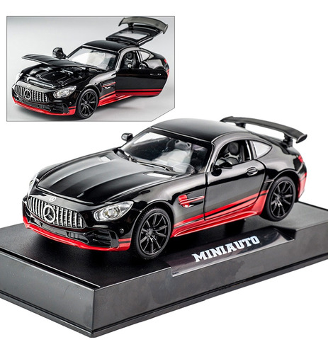 Mercedes-benz Gtr Coche De Juguete De Metal Con Faros 1:32