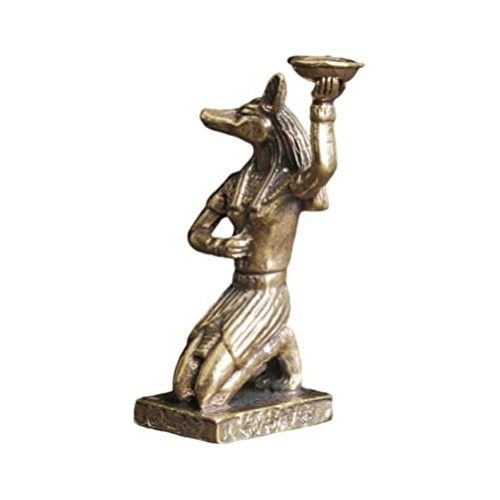 Estatua Egipcia Anubis Dorada Para Sala Decorativa