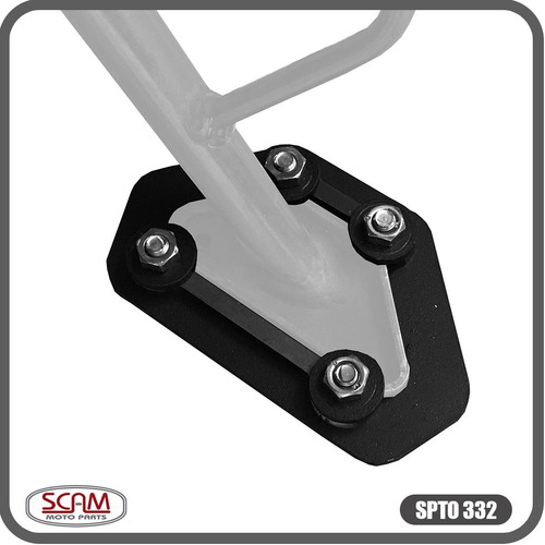 Imagem 2 de 6 de Ampliador Base Apoio Pesinho Suzuki V-strom 650 2002+ Preto