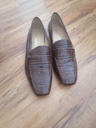 Mocasin Croco Marron De Pasqualini