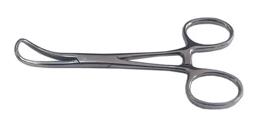 PINZA DE CAMPO 11 CM AMALGADENT  x 1 Utilizada para sujetar campos quirúrgicos o paños estériles durante procedimientos médicos. Su diseño con puntas curvas y cierre tipo cremallera permite una sujeción firme sin deslizamientos, ayudando