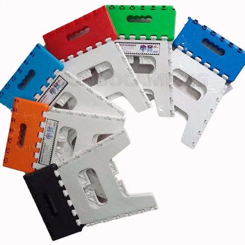 Imagen 2 de 4 de Banqueta Plegable Camping Reforzada 100 Kg Banquito Plastico