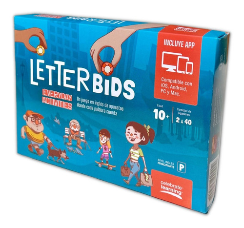 Letter Bids Everyday Activities Juego Didáctico Inglés