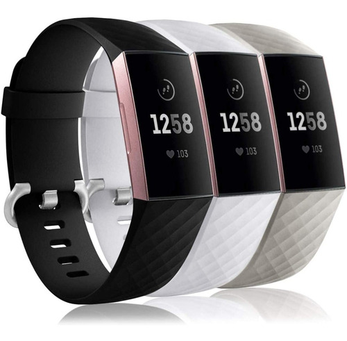 3 Mallas P/ Reloj Fitbit Charge 4 & Charge 3 Talle Large