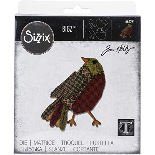 Troquel Bigz Patchwork Bird De Tim Holtz, Multicolor