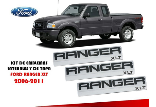 Kit De Emblemas Ford Ranger Xlt 2006-2011