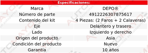 Kit Faros Y Calaveras Depo Beetle 2006 - 2011