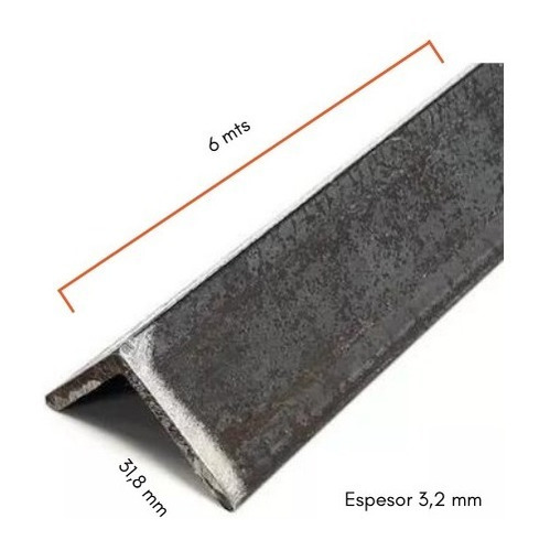 Acindar Perfil Angulo Hierro 31,8 X 3,2mm (1 1/4 X 1/8) X6m