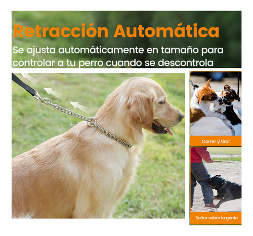 Collar Ahorque Perros Paseo Entrenamiento Cadena Gruesa Plateado Ahorque - Entrenamiento L