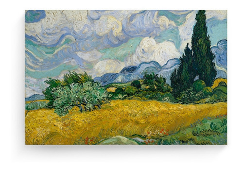 Campo De Trigo Con Cipreses Van Gogh Canvas Posimpresionismo