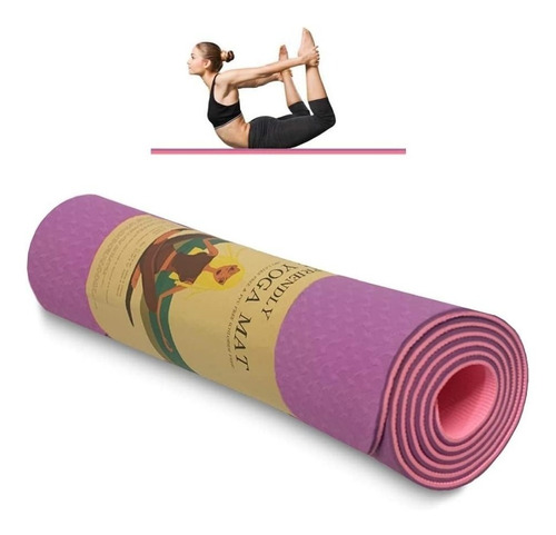 Tapete Antideslizante De Yoga Mat Tpe Eco Friendly - Bicolor