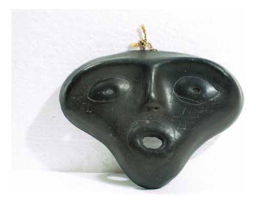 Mascara Ceramica Negra  - Antigua - Rara - Unica -