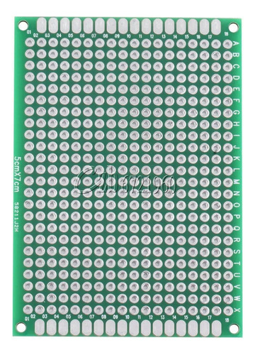 Pcb Placa Protoboard Doble 5x7 Cm Prototipo Fr4