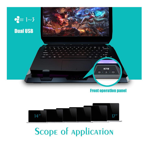 Iets Gt300 Almohadilla De Enfriamiento Para Computadora De A Gt300.