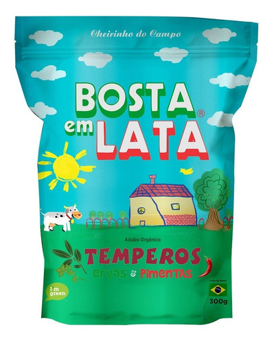 Adubo Orgânico Bosta Em Lata Temperos Zip - 300 G