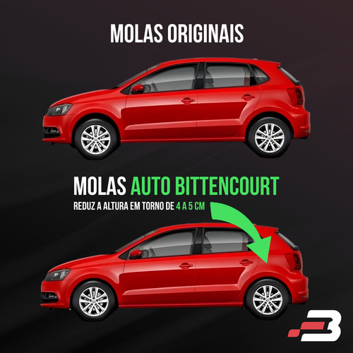 Kit 4 Molas Esportivas Palio Attractive Essence 2012 A 2017