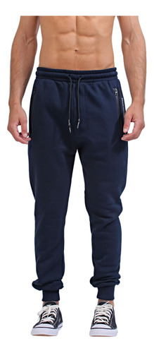 Jogging De Frisa Azul Marino, Hombre. Bravo J. T. S-4xl