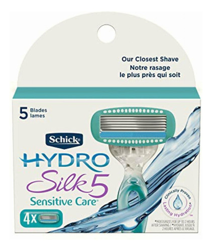 Schick Women's Razor Blade Refills, Hydro Silk 5 Sensitive