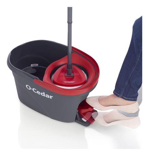 Sistema De Limpieza De Pisos Trapeador Giratorio Microfibra Negro