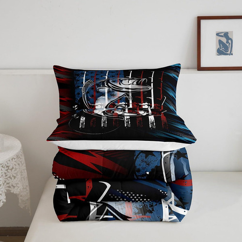Erosebridal Juego De Ropa De Cama De Pesca Con Bandera Ameri