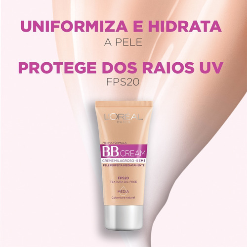 Imagem 4 de 8 de Base Bb Cream Dermo Expertise Média 30ml Fps20 L'oréal Paris