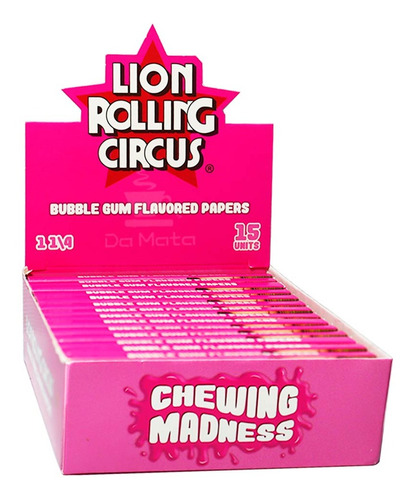Caixa De Seda Chewing Lion Rolling Circus 1 1/4 - 15un.