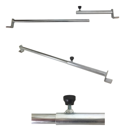 Suporte Tendal Freezer 3pçs E 12 Ganchos S1c Estanhado