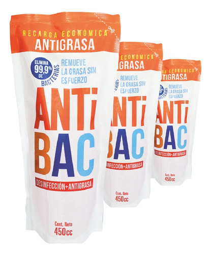 Aromatizador/limpiador Antigrasa Antibac Tanax 450cc X3