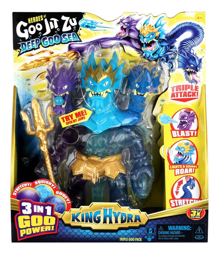Heroes Of Goo Jit Zu King Hydra Deep Go Sea Figura 3 En 1