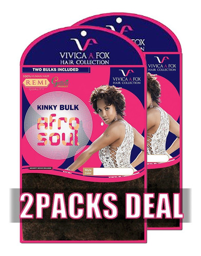 Vivica A Fox 100% Cabello Humano Remi Afro Soul Kinky Bulk 1