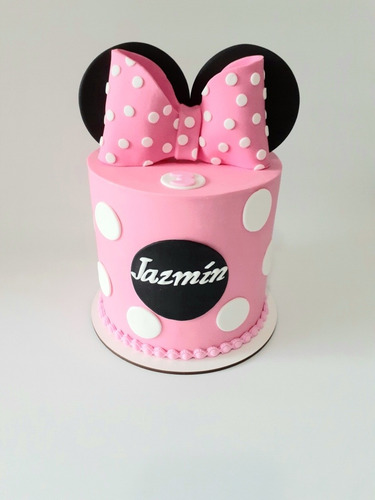 Torta Minnie Mouse Artesanal Orejas Cumpleaños