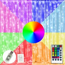 Comprar Luces De Cortina De Ventana De 300 Leds, Luces De Cobre...