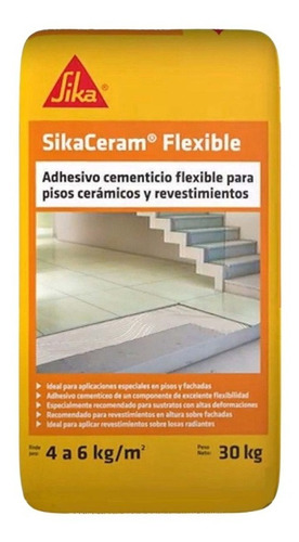 Sika Ceram Flexible Pegamento Adhesivo Losa Radiante Sika