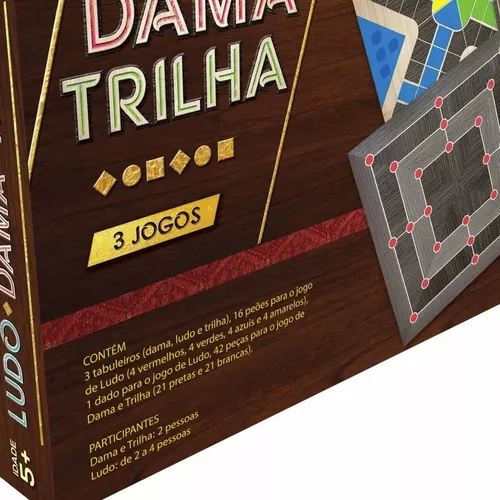 Jogo De Mesa Tabuleiro Dama Ludo Trilha Brinquedo Divertido - Pais