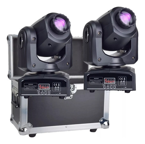 Set 2 Cabeza Robotica Movil Spot Led Disco Dmx Con Case