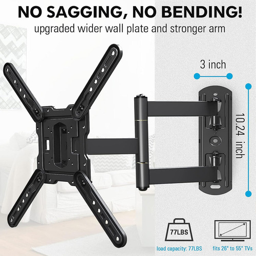 Mountup Soporte De Pared Para Tv Con Certificación Ul Para L