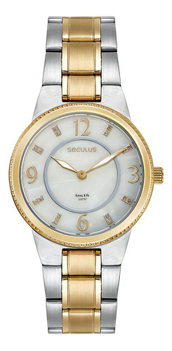 Relógio Seculus Feminino 44138lpsvba2 Casual Bicolor