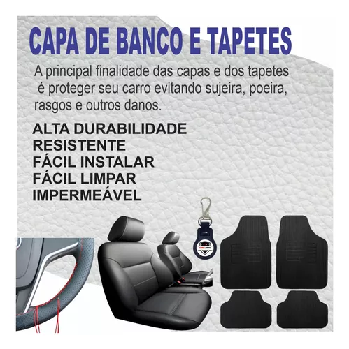 Capa Banco Carro Em Couro Fiat + Tapete Palio Elx 30 Anos 2004 2005 2006  2007 2008 2009 2010 2011