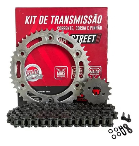 Kit Relação Honda Nxr Bros 150 Com Retentor Did Street 50/17