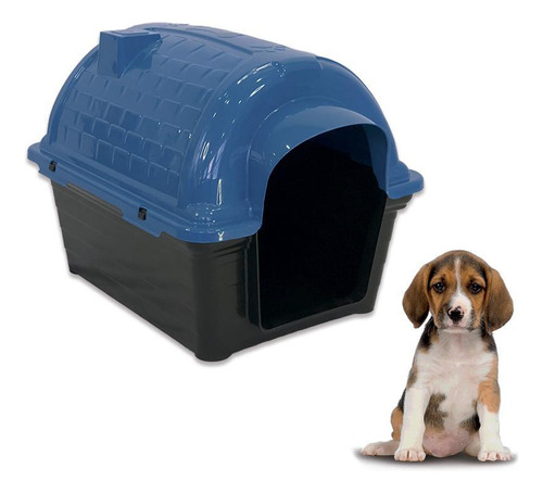 Casinha Pet Raças Pequenas N1 Iglu Para Cachorro Azul