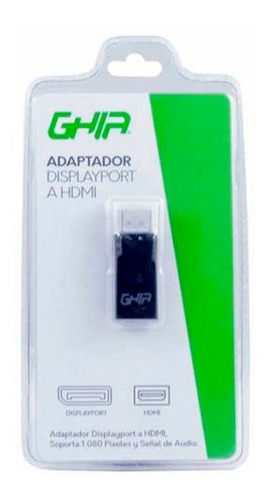 Adaptador Displayport (dp) A Hdmi 1080p Audio Y Video