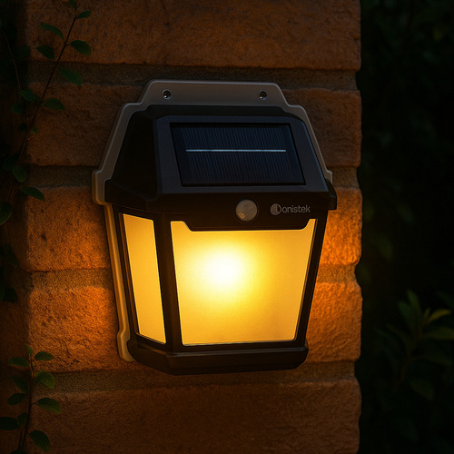Luminária Solar 2 Lâmpadas Luz Led Arandela Sensor Presença