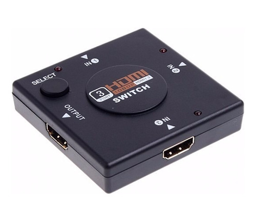 Divisor Interruptor Sinal Hdmi 3 Entradas 1 Saida 3 Portas