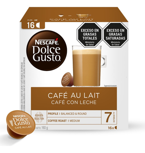 Imagen 2 de 3 de Café au lait en cápsula Nescafé Dolce Gusto