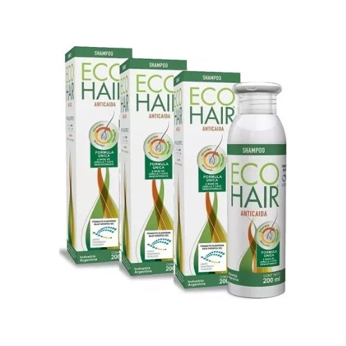 Eco-hair Shampoo Anticaída X 200 Ml Promo X 3 Envases